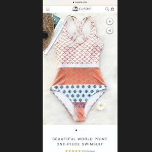 Cupshe Beautiful World One piece Swimsuit